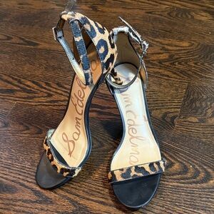 Sam Edelman Animal Print and Black Heels